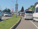 Километровые пробки вызвали ремонтные работы «Водоканала» Сочи
