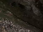 На Мамайском перевале в Сочи образовалась огромная трещина в дороге