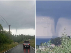 В Сочи запечатлели пугающие смерчи над морем