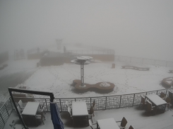 Снег выпал в горах Сочи