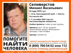 Выехал из Сочи и исчез: 52-летний мужчина 3 недели назад пропал на курорте