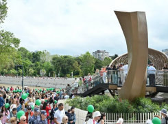 На открытие моста «Волшебный лист» за 500 миллионов в Сочи пришли тысячи россиян