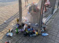 Остановка общественного транспорта в Сочи превратилась в свалку