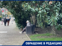  «Помогите и уберите!»: туристы возмущены попрошайкой, годами сидящей на центральной улице Сочи