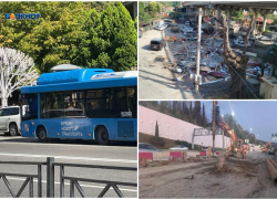 Строительство обхода Адлера, оползень  и рост цены на проезд: итоги года в сфере дорог и транспорта Сочи