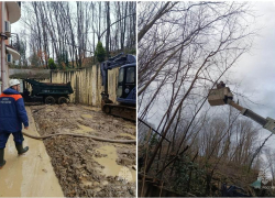 Грязь убирают, деревья обрезают: в Сочи ликвидируют оползень по улице Петрозаводской 