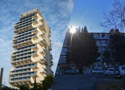 Обломки БПЛА упали на пятиэтажку и здание санатория в Сочи