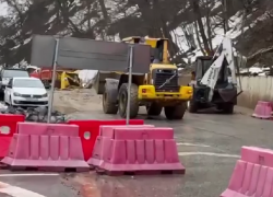  В Сочи дожди вызвали оползень на курорте «Роза Хутор»