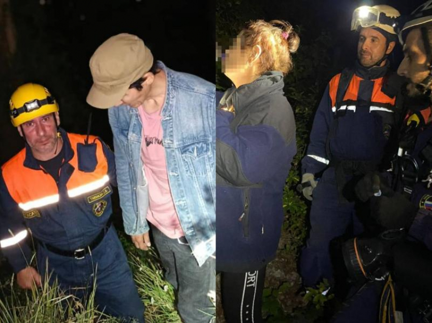 Двух людей спасли ночью в лесу Сочи