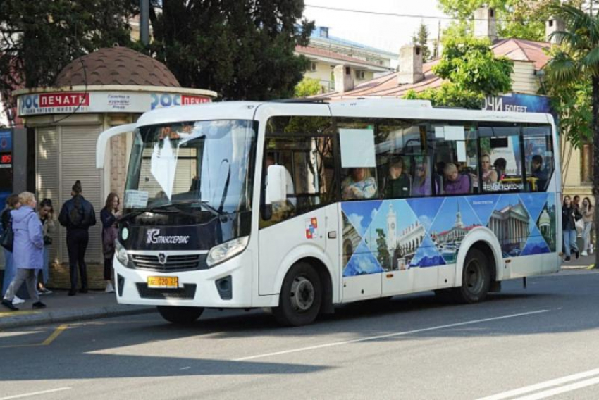Сочинские автобусы украсили ко Дню города