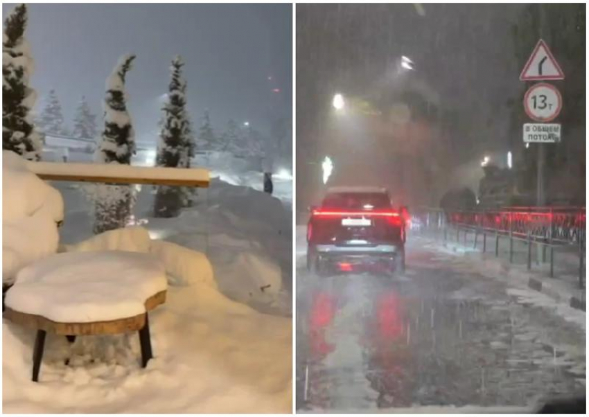 Ливни, град, снегопад: непогода накрыла все районы Сочи