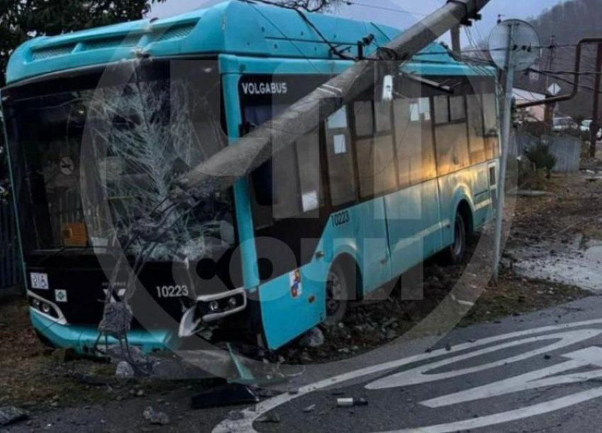 В Сочи пассажирский автобус попал в аварию и оставил без света поселок