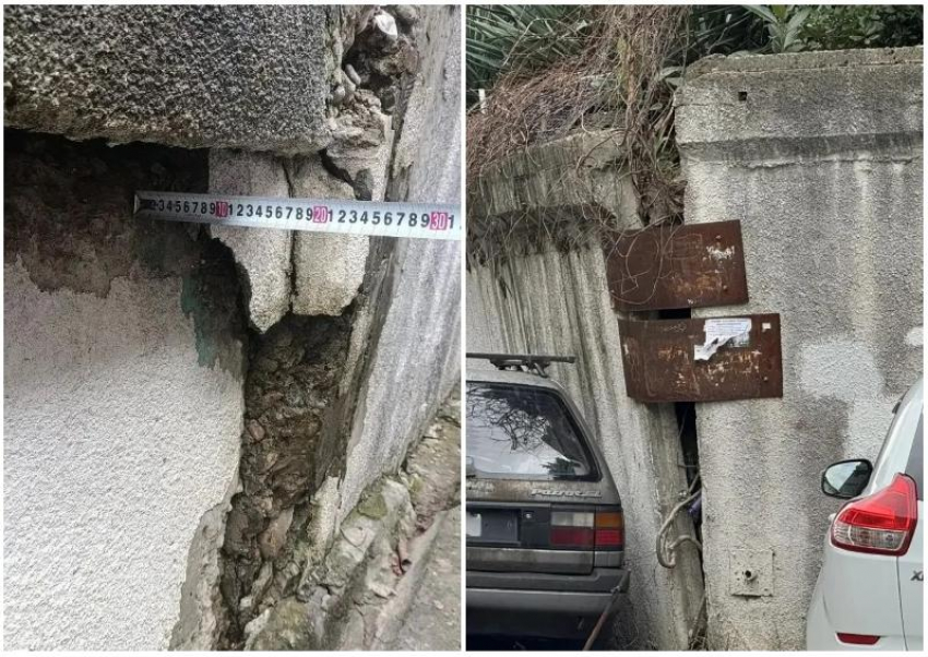 Оползень добрался до лестницы по улице Тимирязева в Сочи