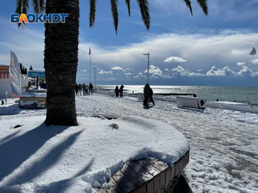 Со снегопада и мороза начнется последняя неделя зимы в Сочи