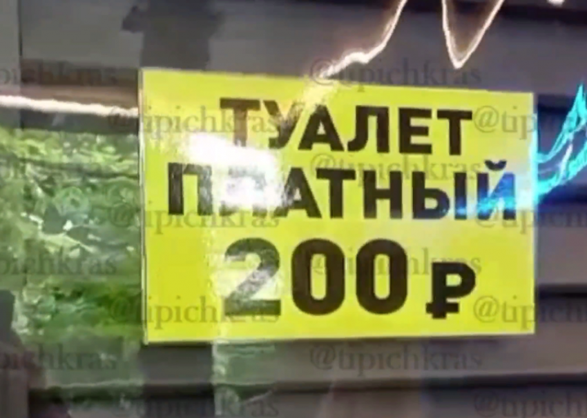 Туристов возмутил туалет за 200 рублей в ресторане Сочи