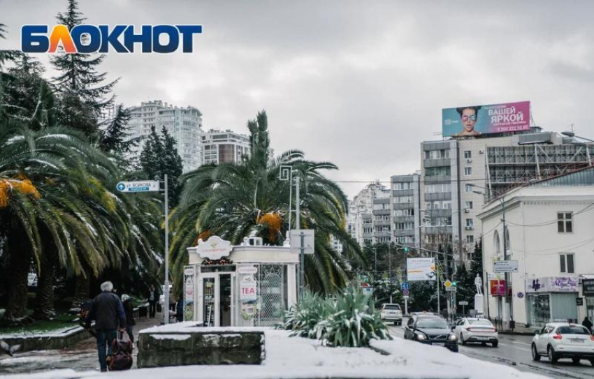 «В Сочи меняется климат»: черноморское побережье засыпало снегом